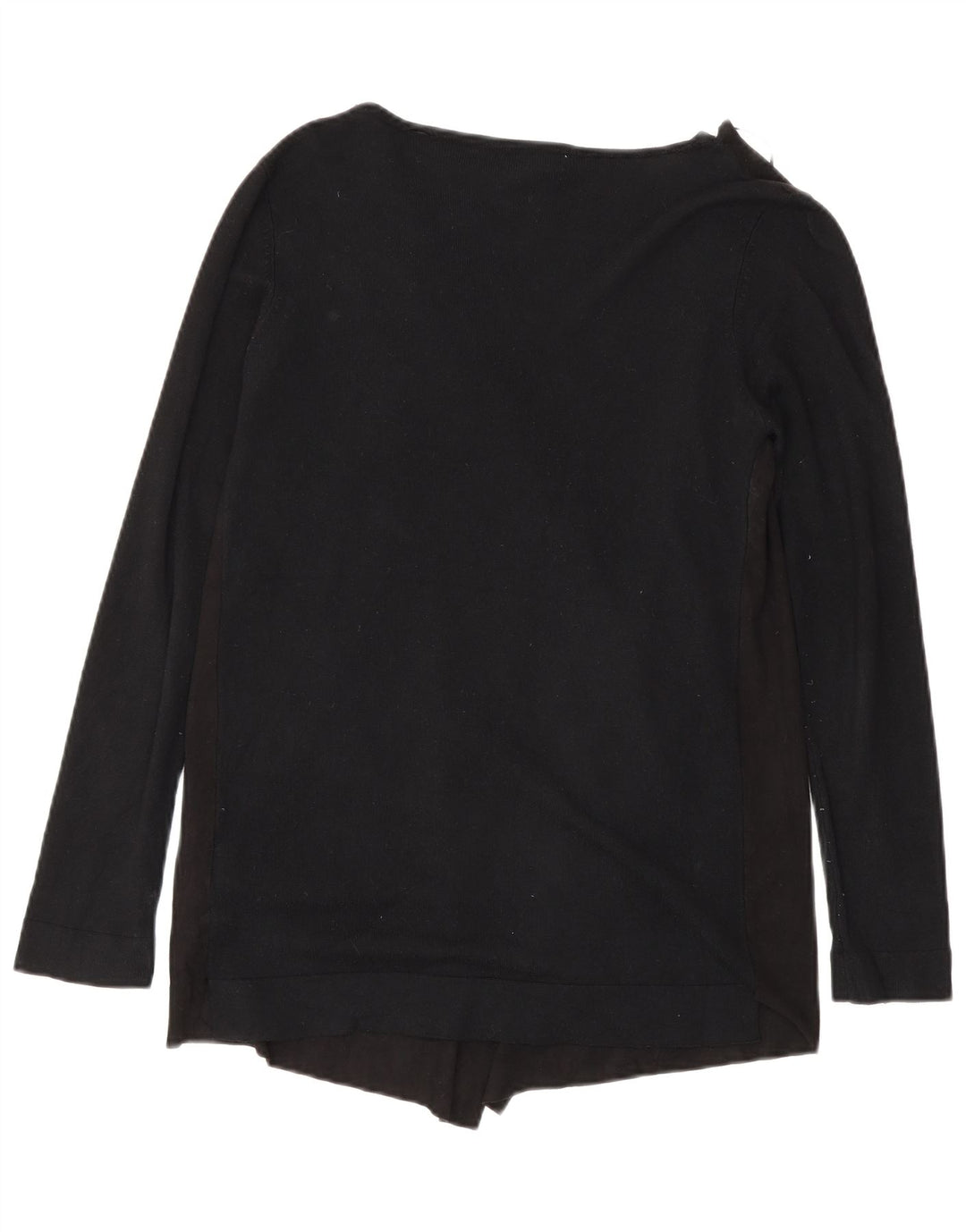 Maglione cardigan aperto da uomo Zara UK 10 piccolo in viscosa nera