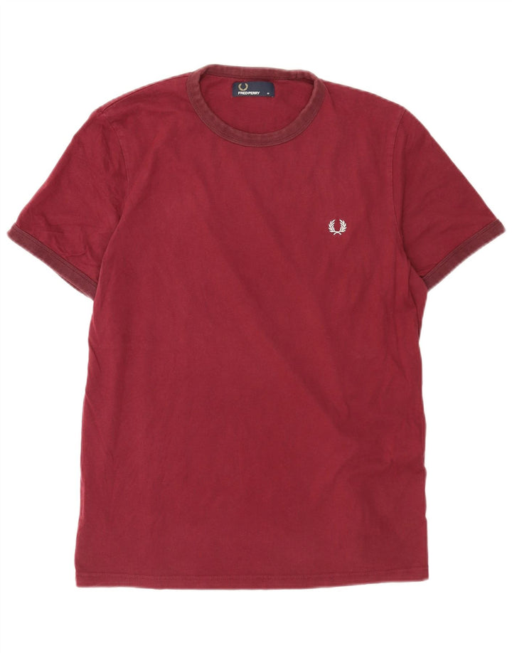 T-shirt da uomo Fred Perry Top in cotone bordeaux medio