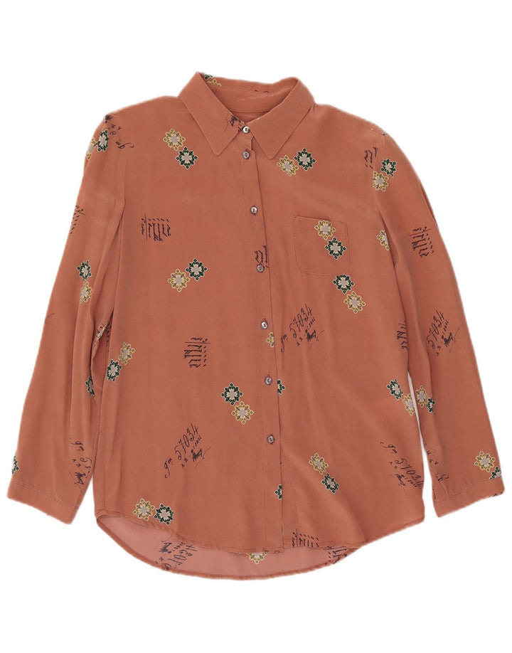 Camicetta da donna con motivo astratto Attic And Barn EU 40 Seta rosa media