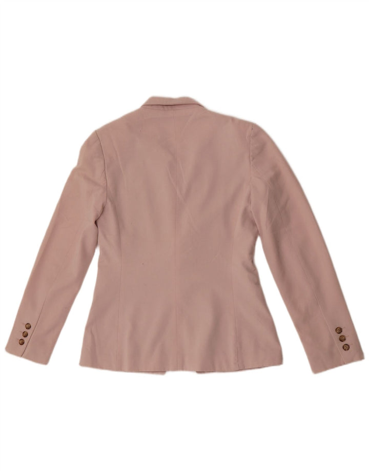 Giacca blazer a 1 bottone Marks & Spencer da donna UK 8 piccola poliestere rosa
