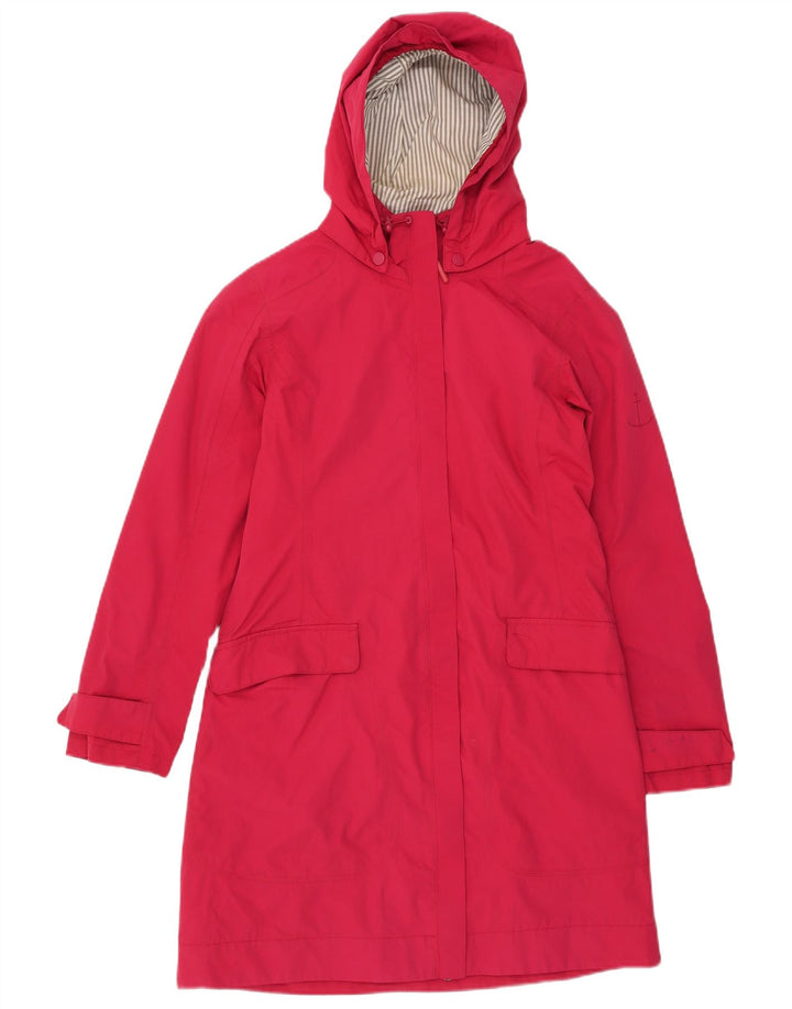 Impermeabile con cappuccio da donna SEASALT CORNWALL UK 8 piccolo nylon rosa