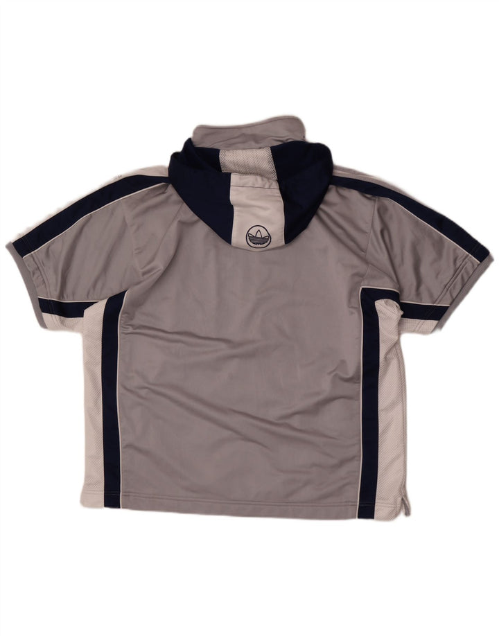 Giacca da tuta grafica da uomo Adidas UK 40/42 Colore grigio medio