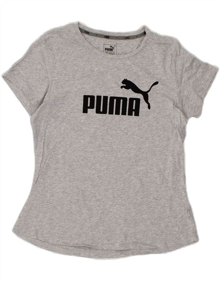 PUMA Womens Graphic T-Shirt Top UK 14 Medium Grey Vintage Puma and Second-Hand Puma from Messina Hembry 