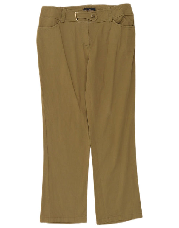 Pantaloni casual dritti da donna Luisa Spagnoli IT 44 Medium W30 L26 Khaki