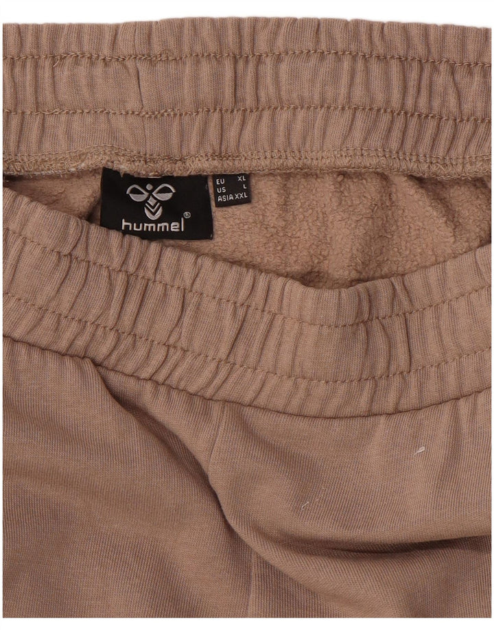 HUMMEL Mens Tracksuit Trousers Joggers Large  Brown Cotton