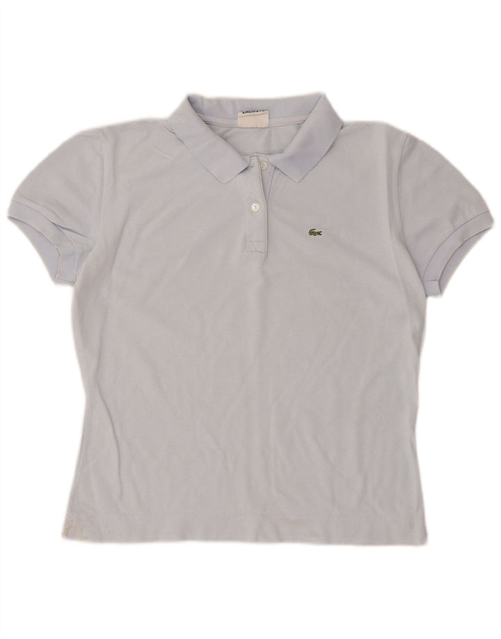 Polo corta da donna Lacoste taglia 44 grande cotone blu