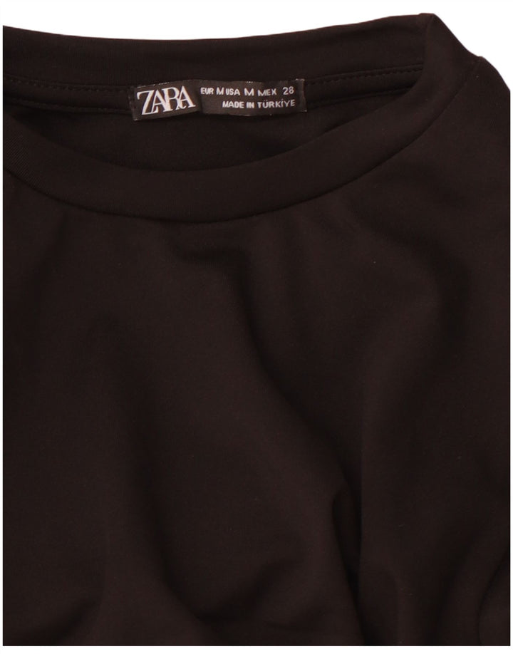 Abito lungo ZARA da donna a maniche lunghe UK 12 medio nero