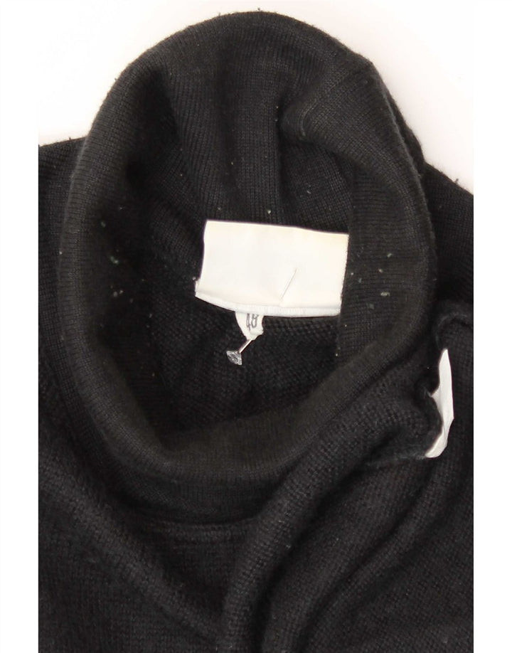 Maglione da uomo con collo alto grafico Sevres IT 48 lana di alpaca nera media