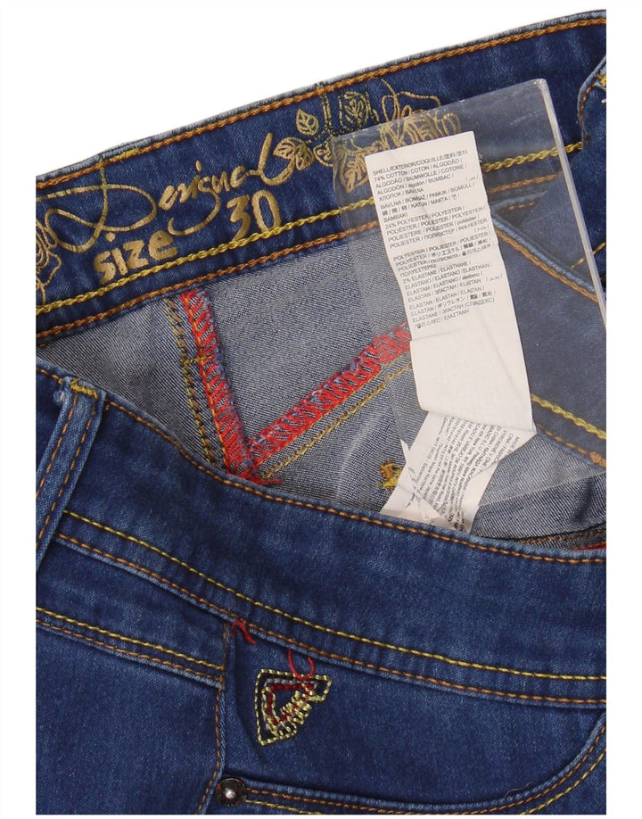Jeans skinny da donna DESIGUAL W30 L29 cotone blu