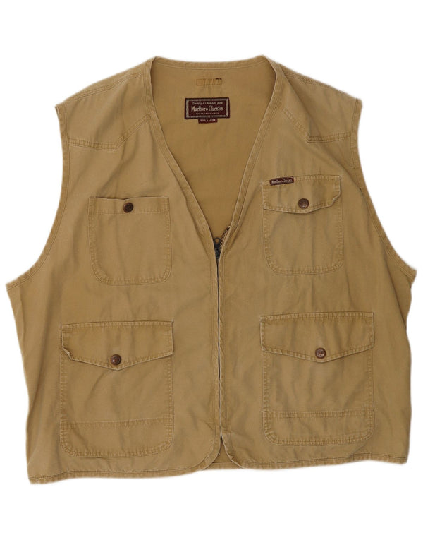 Gilet da uomo Marlboro Classics UK 46 3XL Cotone beige