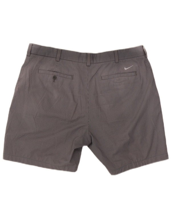 Pantaloncini chino da golf da uomo Nike W36 large grigio gessato in poliestere