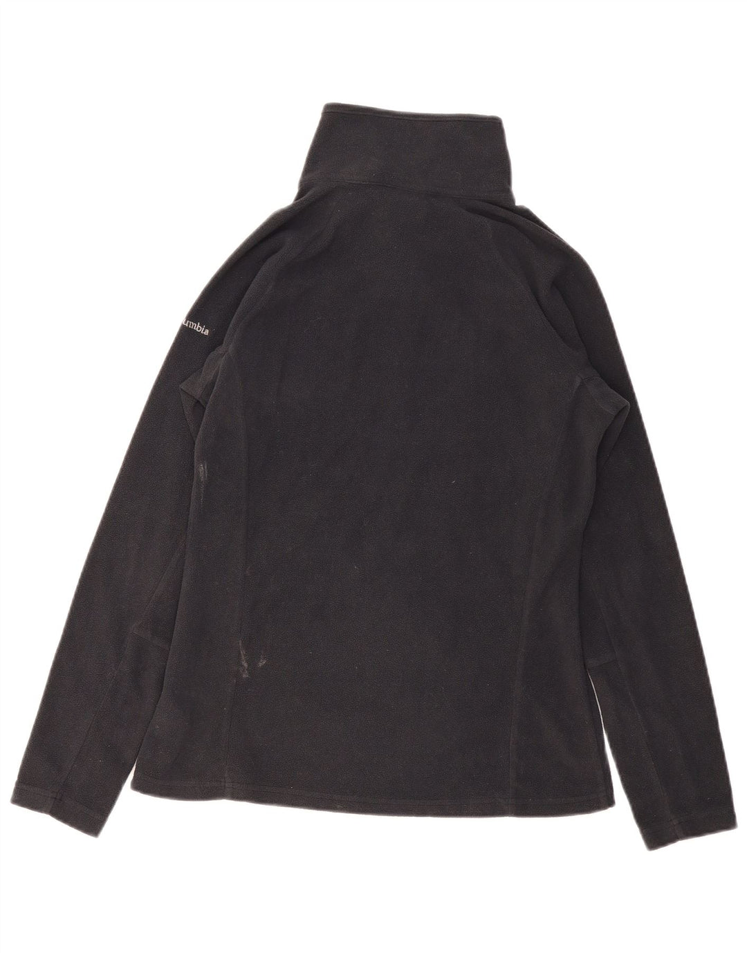 Maglione in pile Columbia da donna con collo e zip UK 10 piccolo poliestere nero