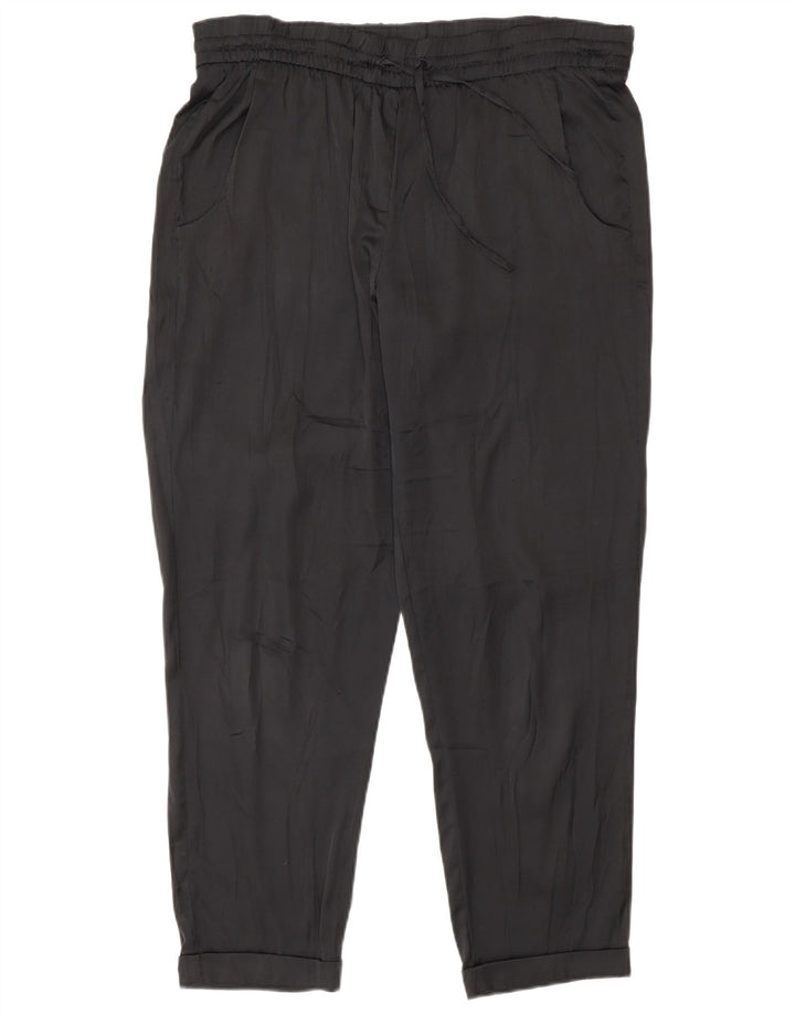 Pantaloni casual regolari da donna Benetton medi W30 L27 poliestere nero