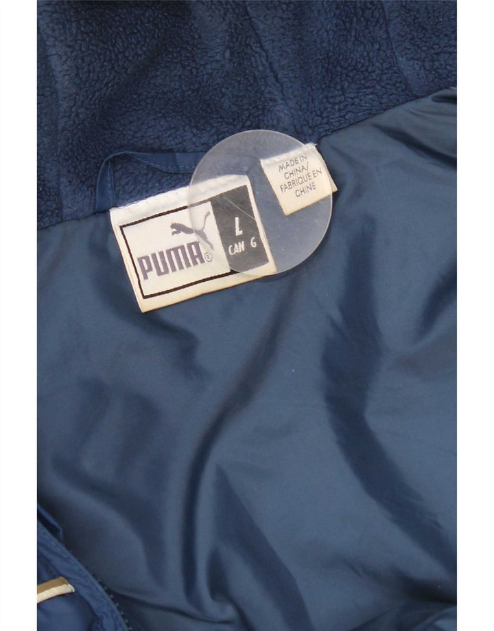 Giacca a vento con cappuccio da uomo Puma UK 40 Large Blu Navy