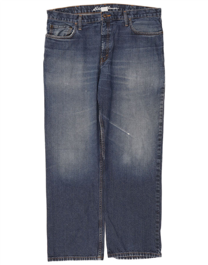 Jeans dritti da uomo Eddie Bauer W36 L30 cotone blu