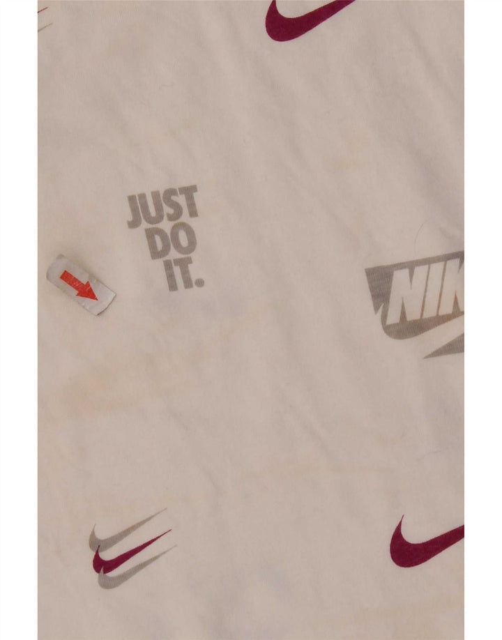 T-shirt grafica da uomo Nike Top grande in cotone bianco