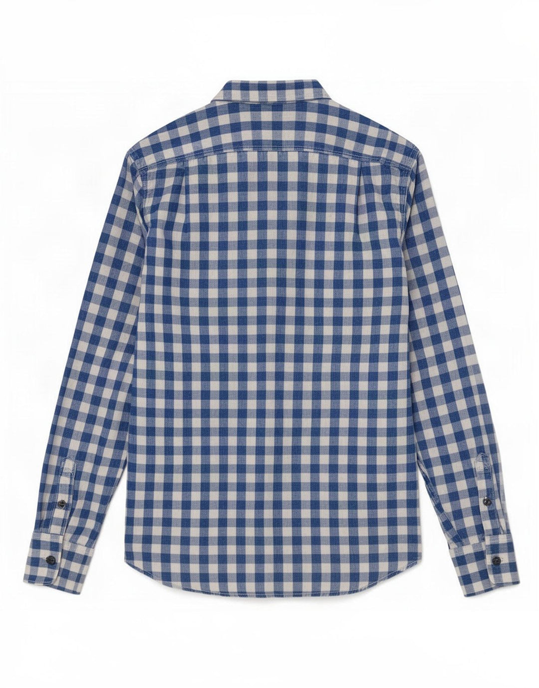 Camicia da uomo Superdry Large in cotone a quadretti blu