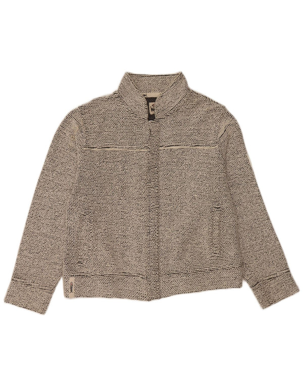 Giacca da tuta da donna Weird Fish UK 16 grande cotone grigio