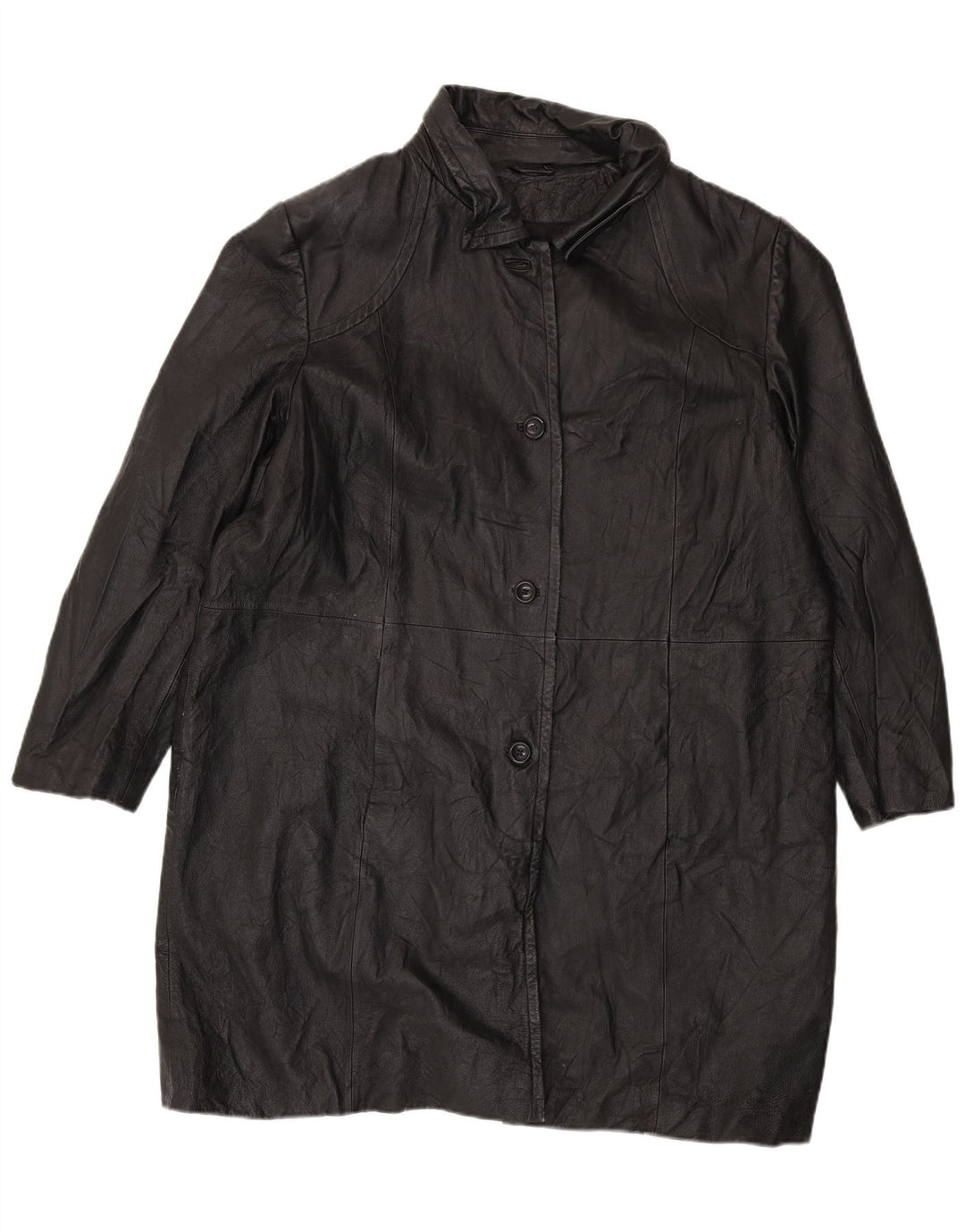 Cappotto in pelle da donna Worthington UK 20 2XL Nero