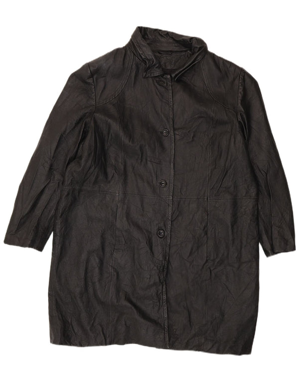 Cappotto in pelle da donna Worthington UK 20 2XL Nero