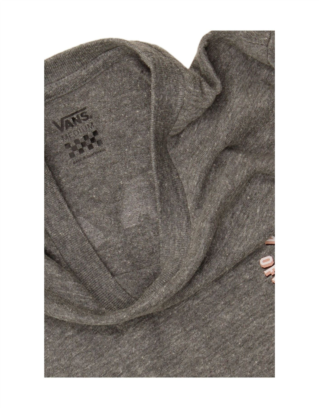 VANS Womens Graphic T-Shirt Top UK 12 Medium Grey Polyester Vintage Vans and Second-Hand Vans from Messina Hembry 
