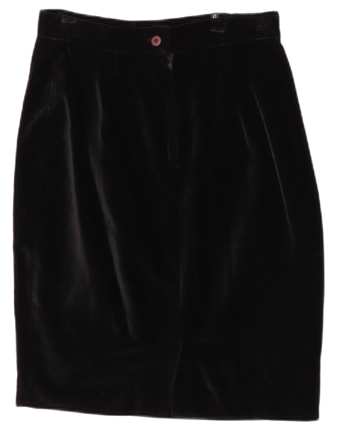 Set gonna da donna in velluto a 2 pezzi a 4 bottoni Superior IT 42 medio W28 nero