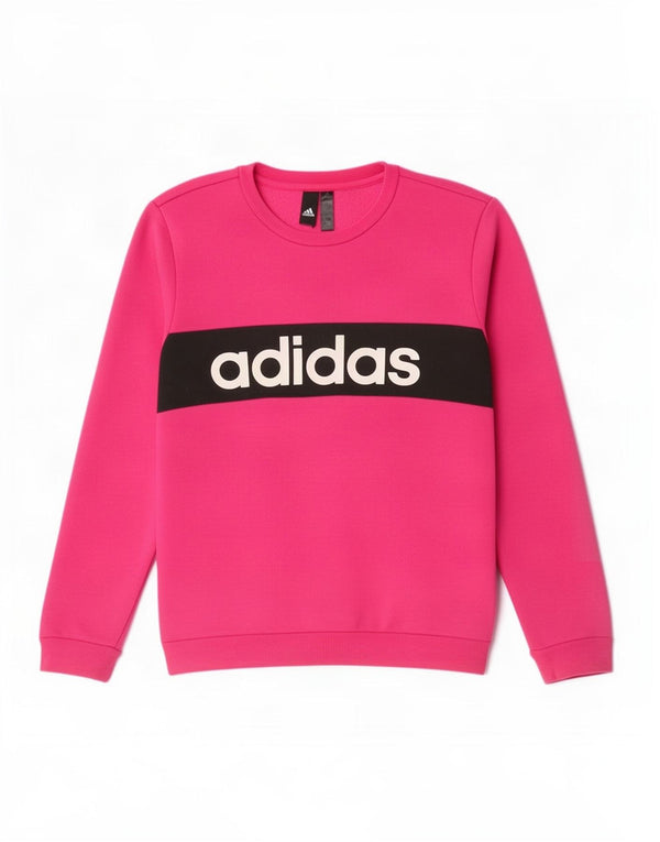 Felpa grafica da donna Adidas Jumper UK 8/10 Small Pink Colourblock