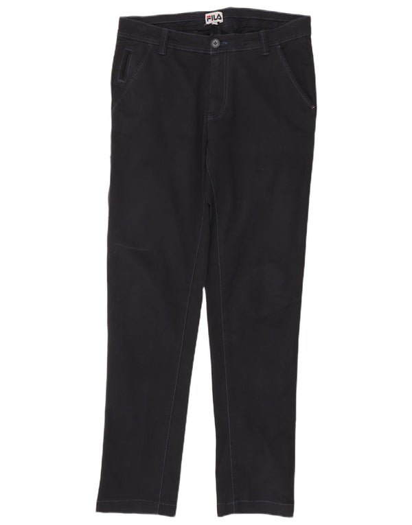 Pantaloni chino slim da uomo Fila IT 46 Small W36 L30 Blu Navy