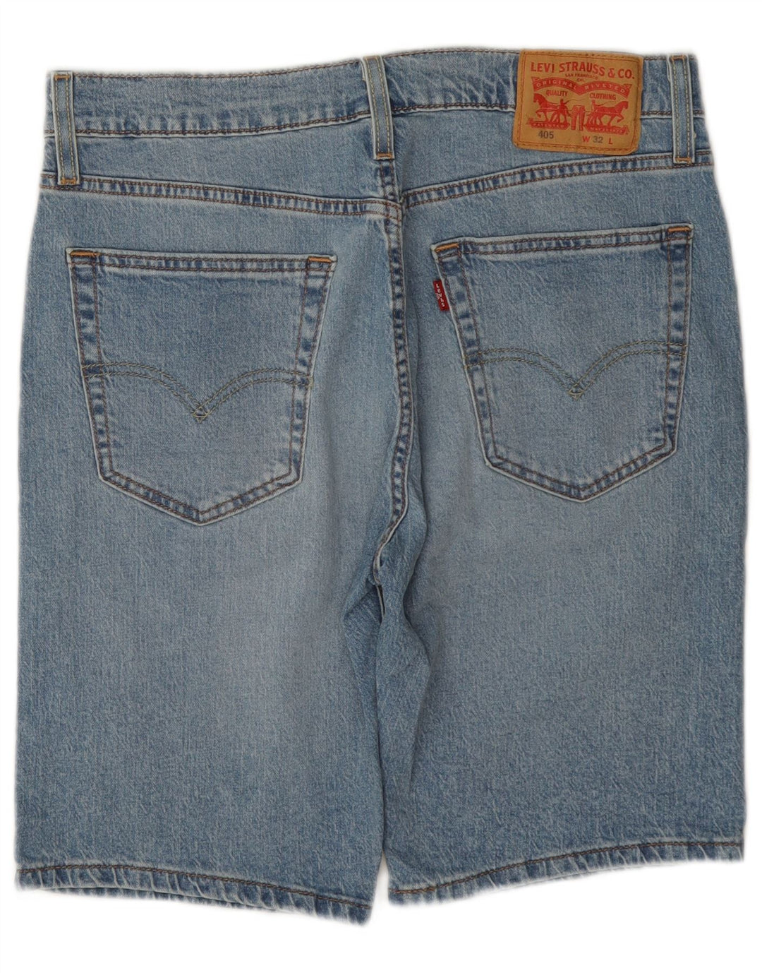 Pantaloncini di jeans Levi's 405 da uomo W32 in cotone blu medio