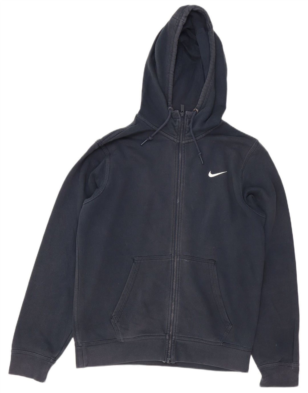 Felpa con cappuccio e zip Nike da uomo in cotone blu navy medio