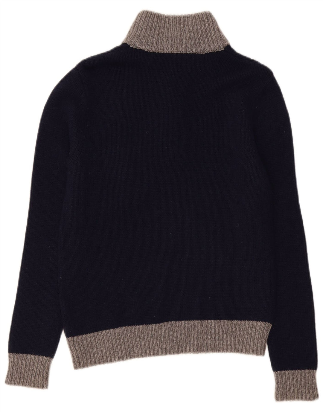 Maglione da uomo Sun68 vestibilità regolare con collo a bottoni piccolo in lana blu navy