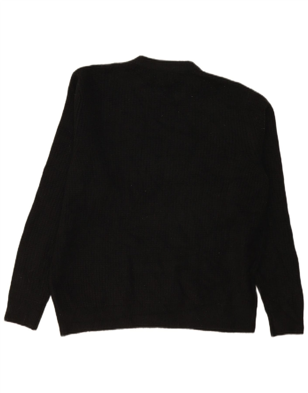 Maglione maglione girocollo da uomo Marks & Spencer grande acrilico nero