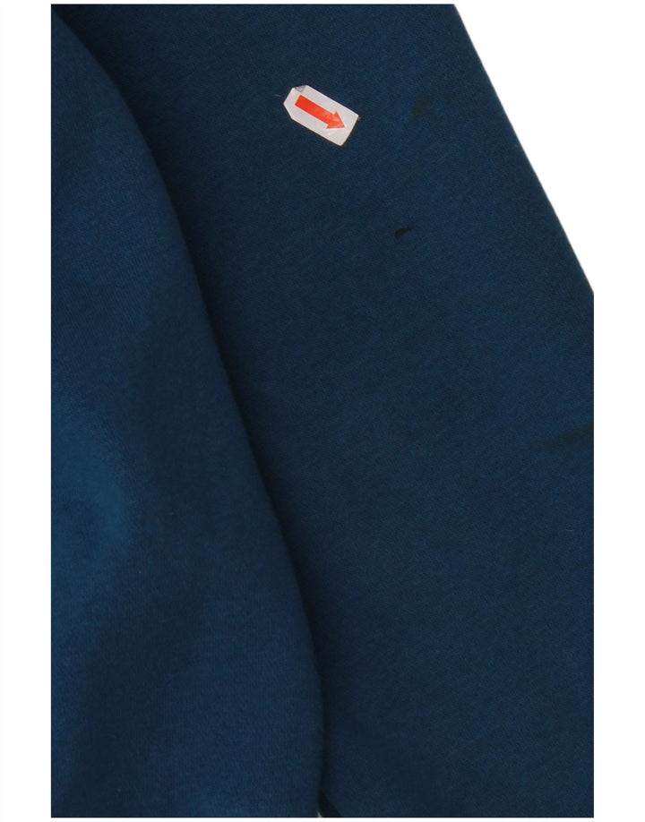 Maglione con cappuccio e zip grafica da donna ADIDAS UK 10 piccolo cotone blu