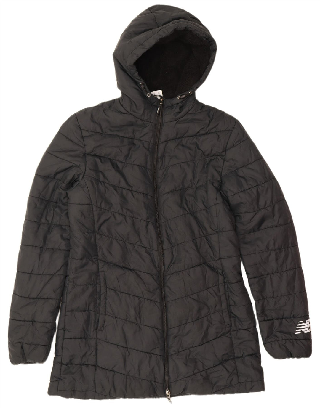 Cappotto imbottito con cappuccio da uomo New Balance UK 12 medio poliestere nero