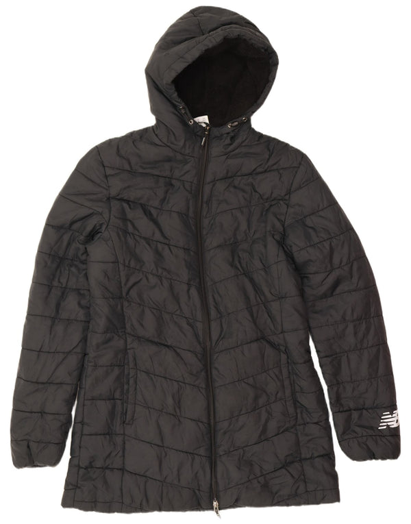 Cappotto imbottito con cappuccio da uomo New Balance UK 12 medio poliestere nero