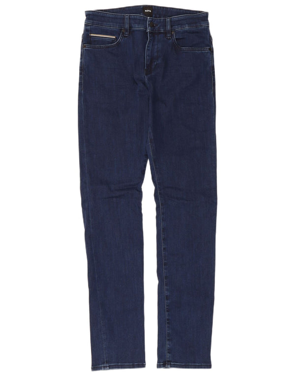 Hugo Boss Mens Slim Jeans W30 L32 Navy Blue Cotton