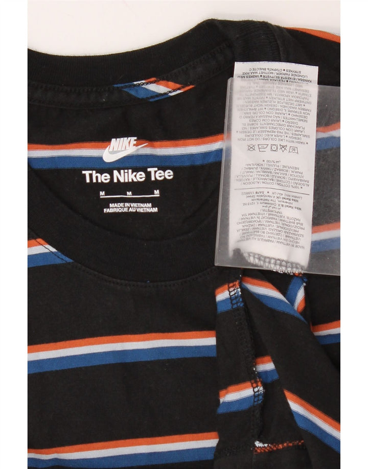 T-shirt da uomo Nike Top in cotone a righe nere medie