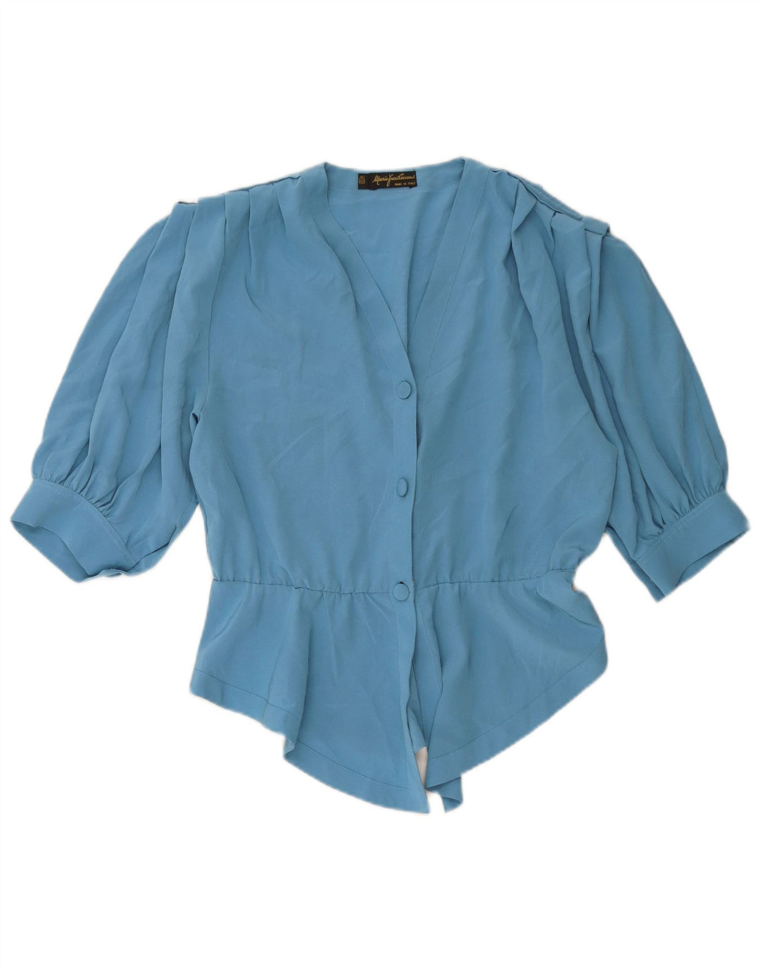 MARIO PUCCI CECCONI Camicia a maniche corte da donna IT 42 Blu medio