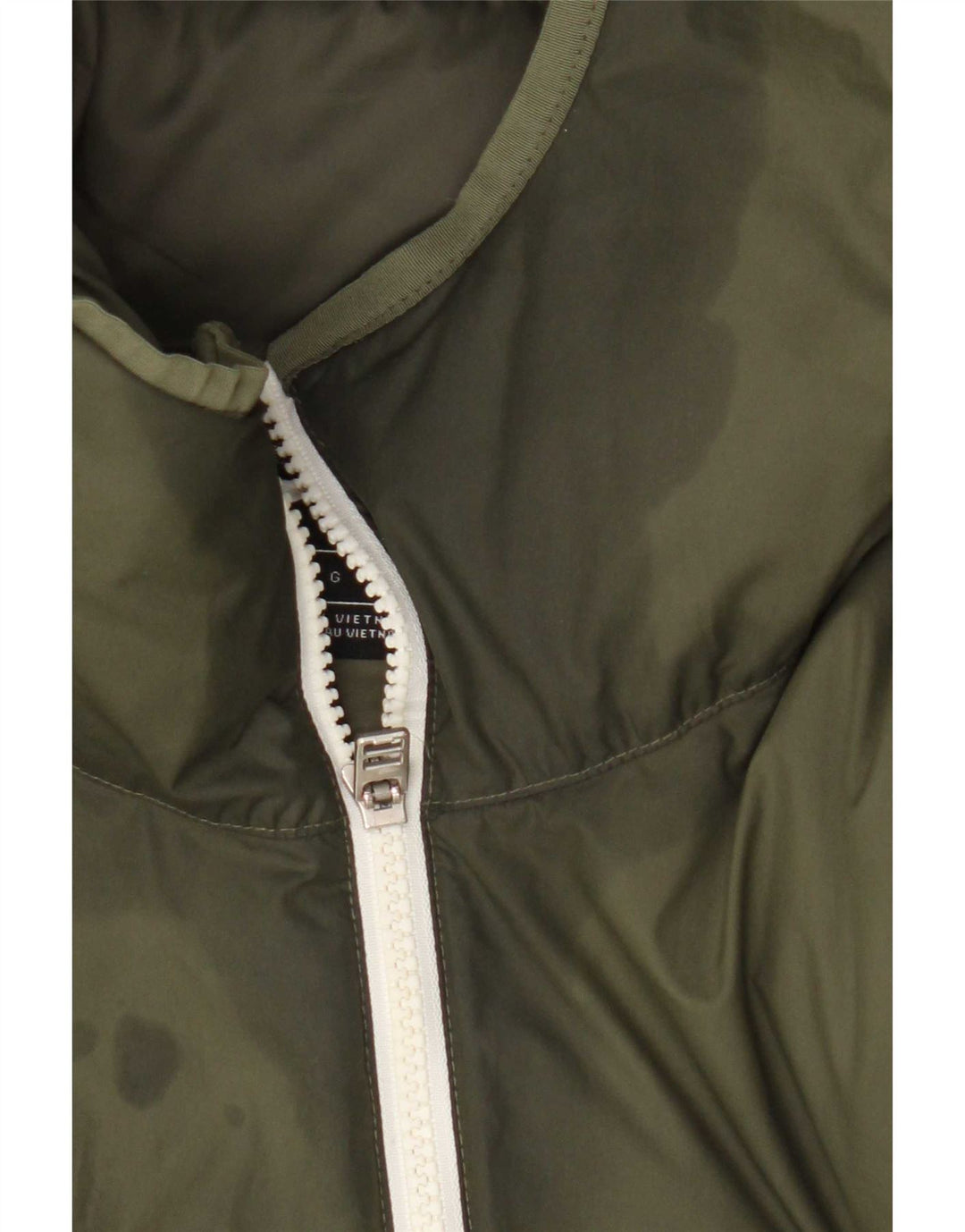Cappotto imbottito con cappuccio Nike da uomo UK 40 grande poliestere kaki