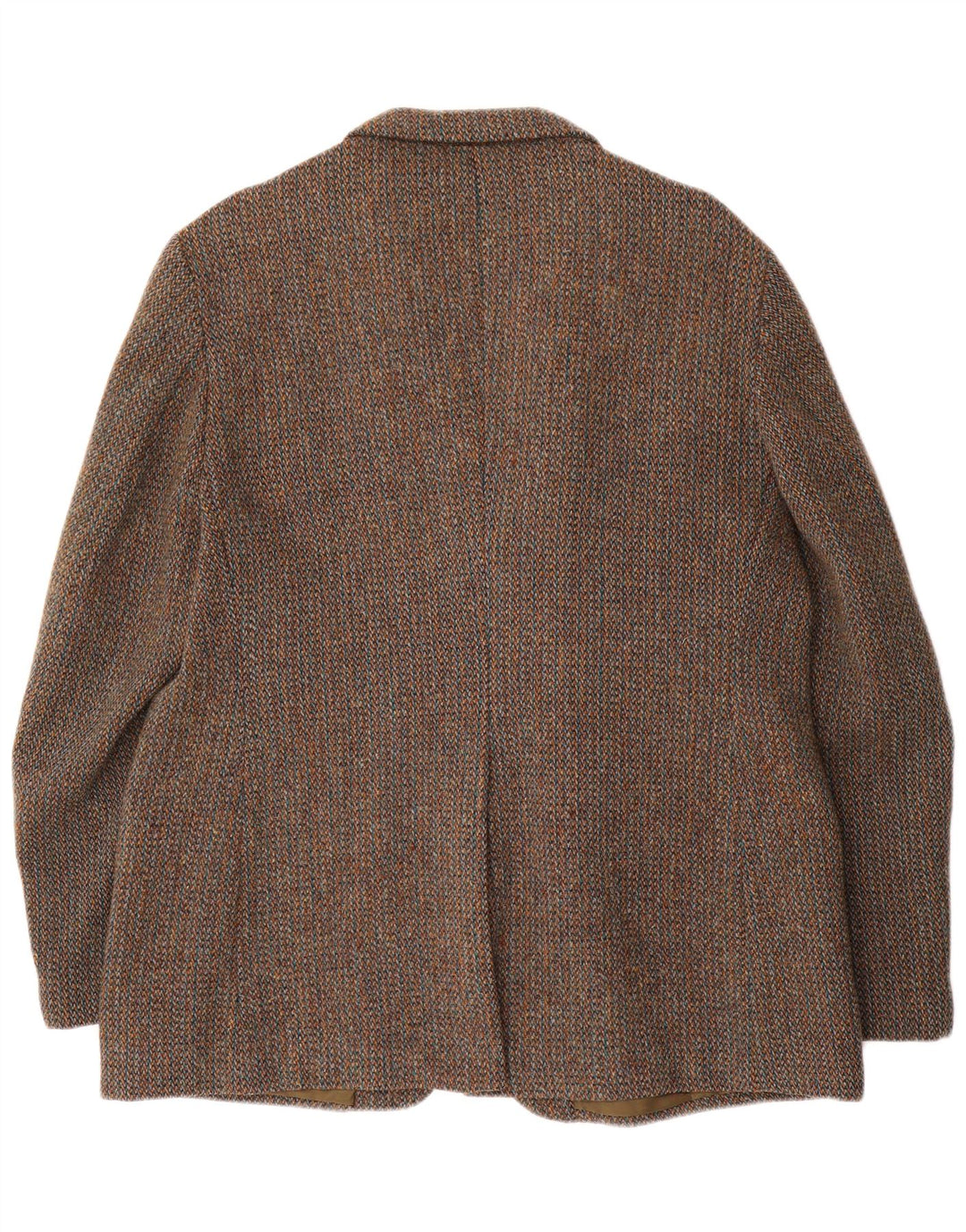 Giacca blazer a 3 bottoni da uomo Harris Tweed UK 40 grande marrone