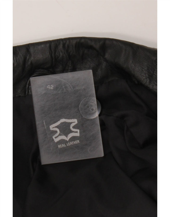 Cappotto in pelle da uomo VINTAGE UK 42 XL in pelle nera
