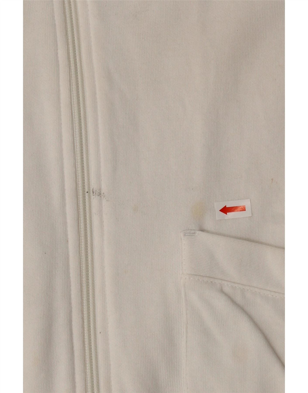 ADIDAS Womens Tracksuit Top Jacket UK 38/40 Medium White Cotton Vintage Adidas and Second-Hand Adidas from Messina Hembry 