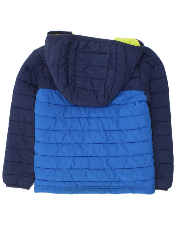 Giacca imbottita con cappuccio Columbia per ragazzi 6-7 anni XS Colorblock blu navy