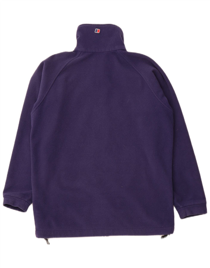 BERGHAUS Womens Fleece Jacket UK 12 Medium Navy Blue Polyester