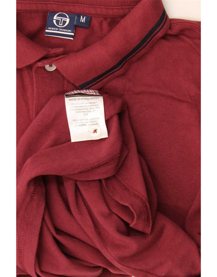 Polo Uomo Sergio Tacchini Cotone Rigato Medio Bordeaux