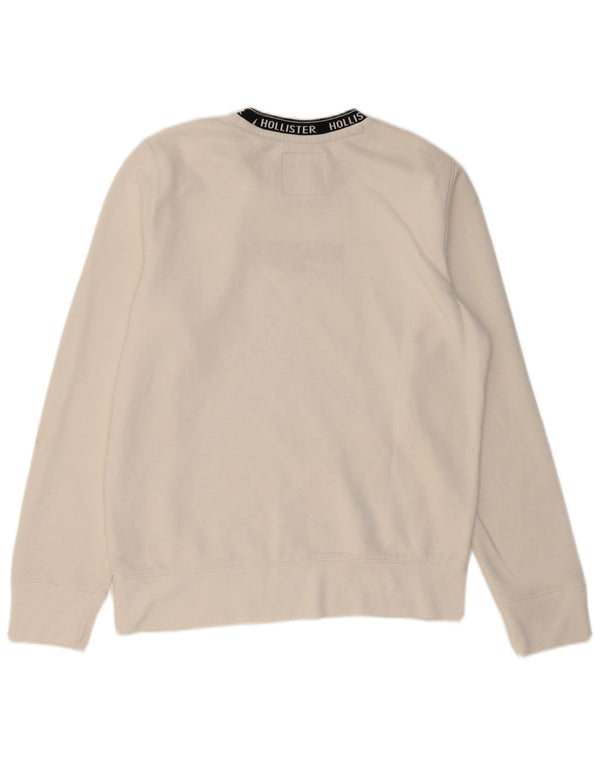 Felpa grafica da uomo HOLLISTER in cotone bianco medio