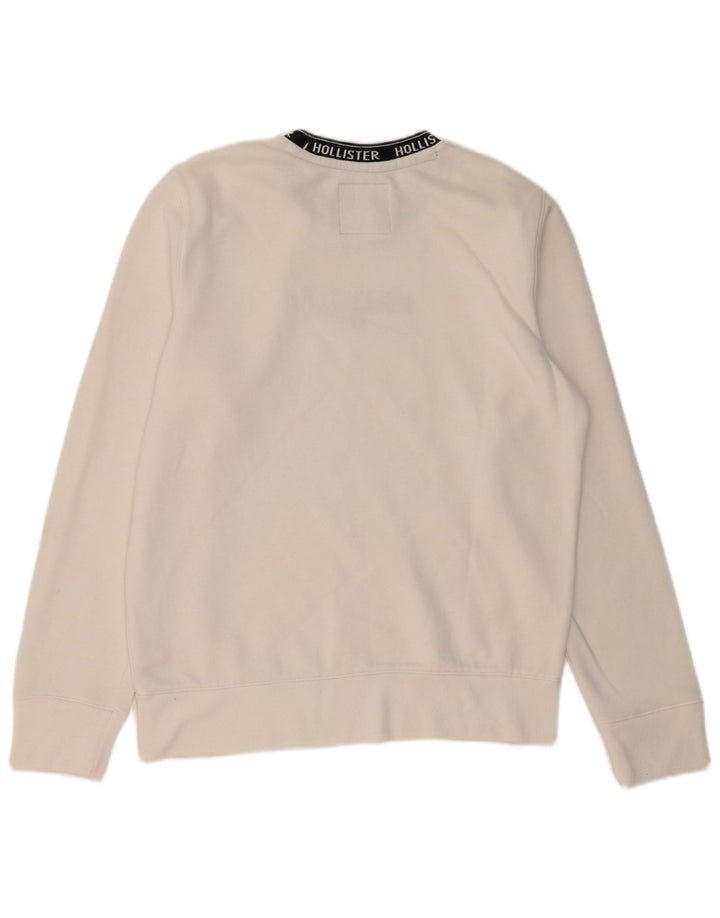 Felpa grafica da uomo HOLLISTER in cotone bianco medio