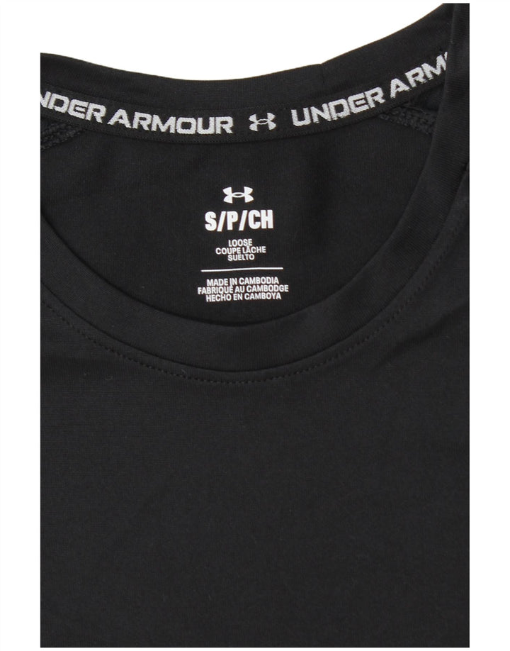T-shirt da uomo Under Armour Top Small in poliestere color block nero