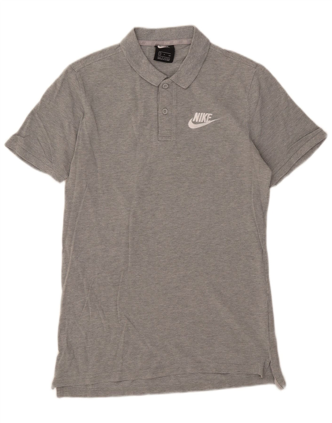Polo Nike da uomo piccola in cotone grigio