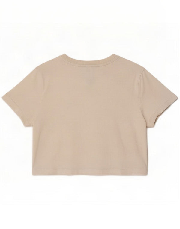Adidas T-shirt corta da donna UK 8 Small White Cotton